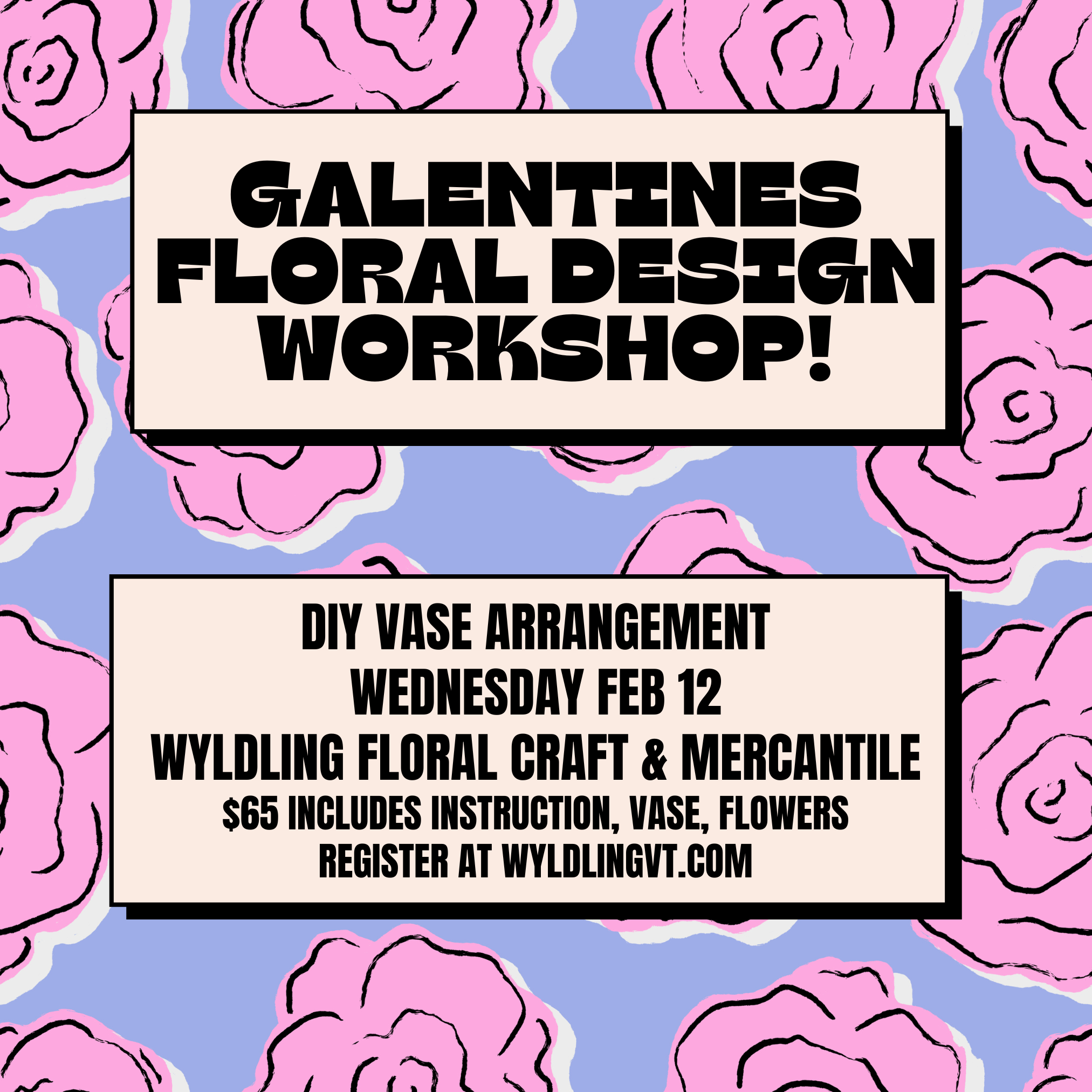 Galentine’s Floral Workshop – DIY Vase Arrangement